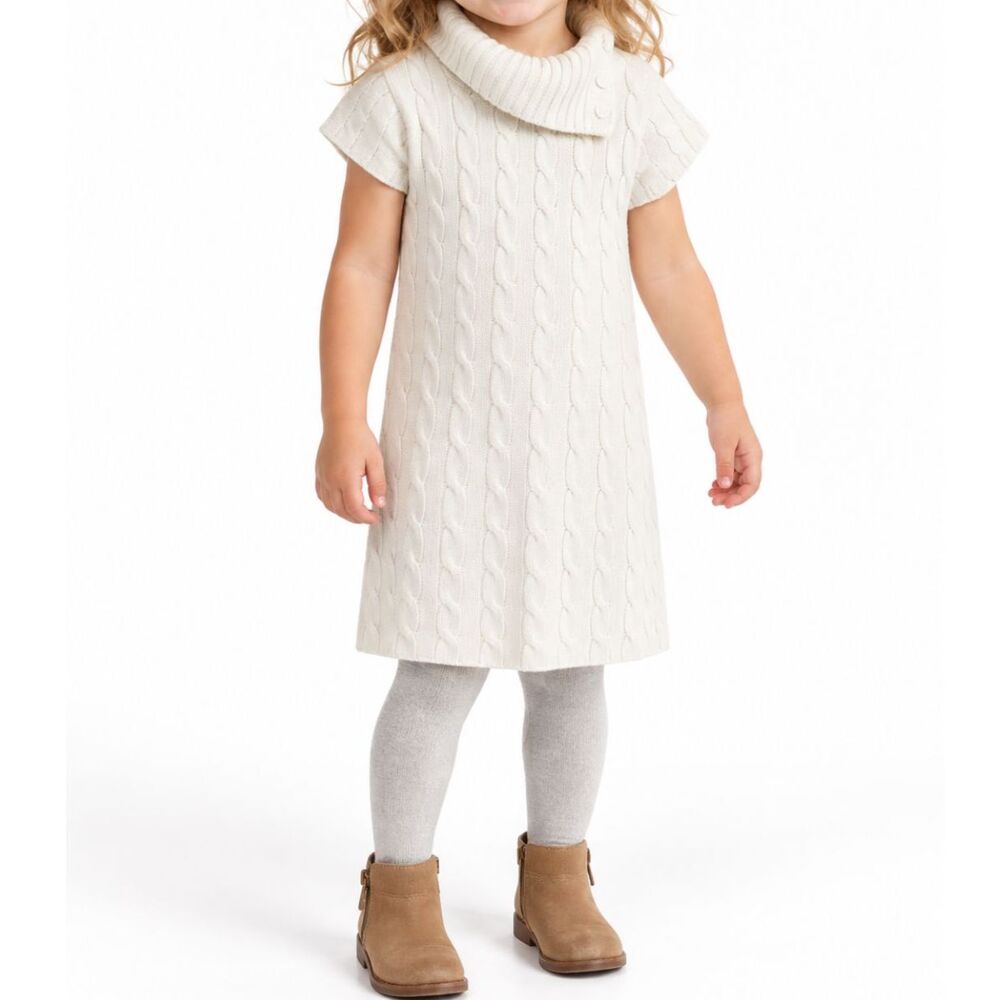 🔥 5 for $30 🔥 Old Navy Toddler Girls’ Cable Knit Sweater Dress - White | 3T